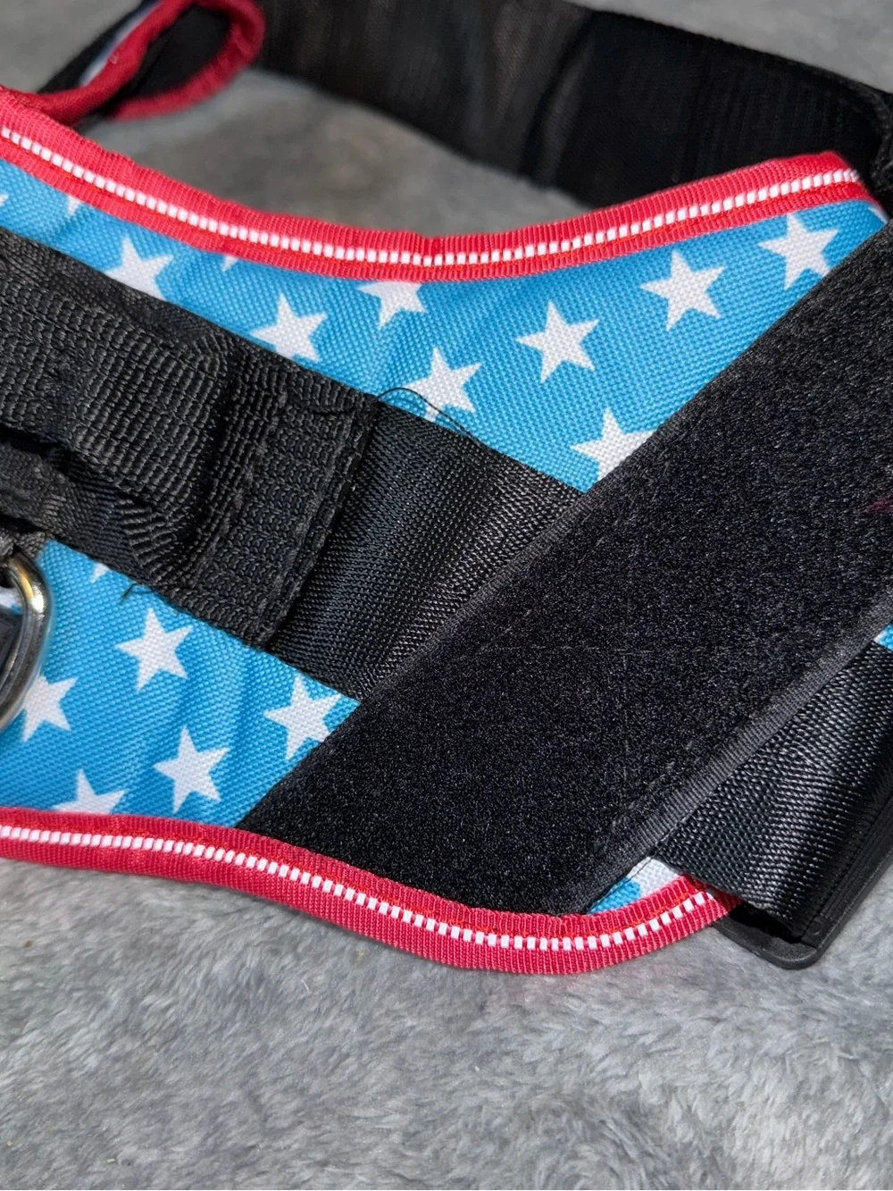 Patriotic Dog Harness Blue With White Stars Doggy Kingdom Size Large